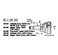 New Arrival xiaoshan FULL WERK Mi-1-08-019 forging steel small cv joint with high quality